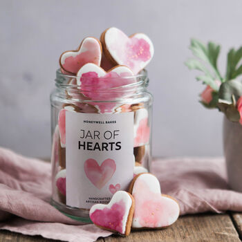 Jar Of Iced Heart Biscuits, 6 of 8