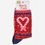 Women's Bamboo Socks Candy Cane Hearts, thumbnail 5 of 5