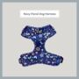 Navy And Pink Floral Dog Harness, thumbnail 1 of 5