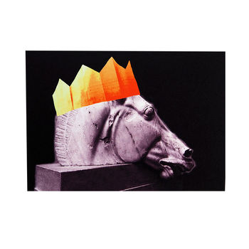'Party Horses' In Orange Hats Greetings Card Six Pack, 2 of 2