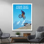 Personalised Mountain Bike Jumping Poster, thumbnail 3 of 7