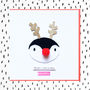 Merry Christmas Penguin Reindeer Card, thumbnail 1 of 2