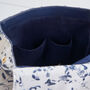 Martha Large Backpack Blooming Toile Blue, thumbnail 5 of 9