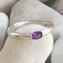 Sterling Silver Amethyst Ring, thumbnail 1 of 4