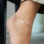 925 Silver Slim Snake Chain Asian Payal Anklet, thumbnail 4 of 5
