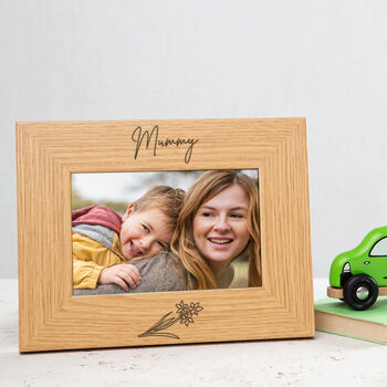 Personalised Birth Month Flower Photo Frame For Best Friend, 6 of 12
