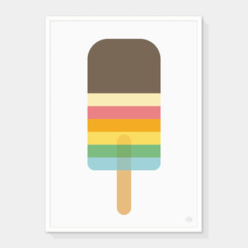Rainbow Striped Lolly Print, 5 of 8