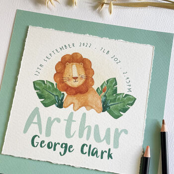 Personalised Lion Children's Print, 2 of 4