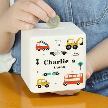 Personalised Vehicles Money Box, 4 of 5