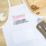 Personalised Name Meaning Noun White Apron, thumbnail 4 of 4