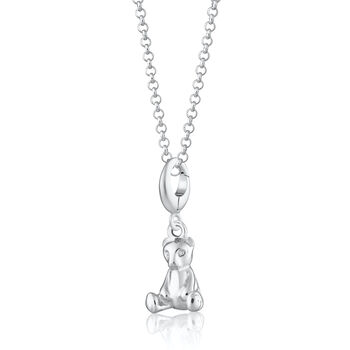 Sterling Silver Teddy Bear Charm Necklace, 2 of 8