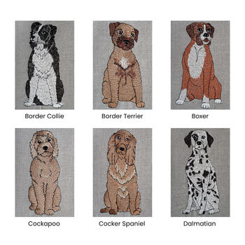 Embroidered Personalised Dog Artwork, 7 of 8