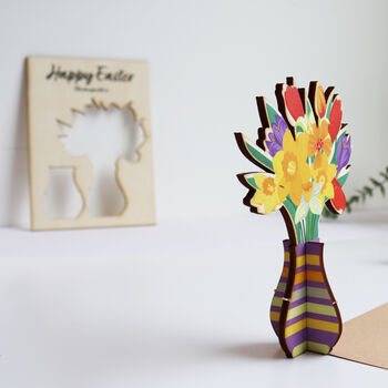 Pop Out Wooden Spring Flowers Card, 9 of 12