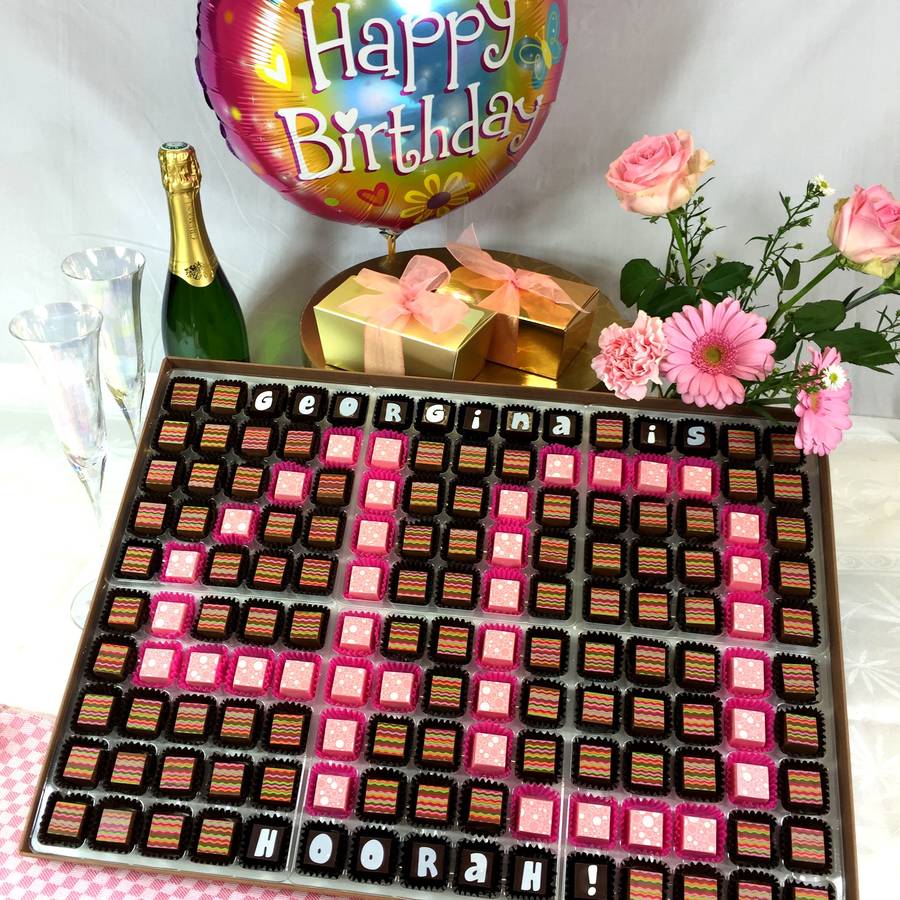 Huge Box Of 40th Birthday Or Anniversary Chocolates