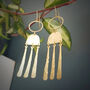 'Tempest Nimbus' Ethical Hand Beaten Brass Earrings, thumbnail 4 of 5