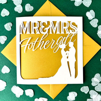 Personalised Mr And Mrs Wedding Card, 2 of 5