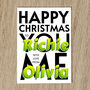 Personalised Christmas Card With Names And Message, thumbnail 1 of 8