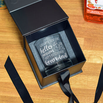 Goodbye Tension Hello Pension Retirement Whiskey Glass, 7 of 8