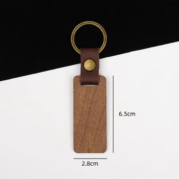 Personalized Wooden Keychain, Custom Engraved Gift, 6 of 7