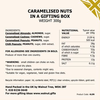 Caramelised Or Chilli Cashew, Almond And Peanut Gift Box, 5 of 6