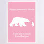 Personalised Anniversary Bear Anniversary Card, thumbnail 5 of 7
