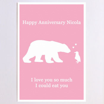 Personalised Anniversary Bear Anniversary Card, 5 of 7