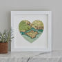 Personalised Location Isle Of Wight Map Heart Print, thumbnail 4 of 5
