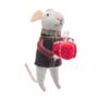 Tartan Mouse Standing Felt Decoration, thumbnail 2 of 2