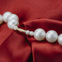 Large Ivory White Round Pearl Choker Necklace For Women, thumbnail 8 of 8