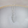 Sterling Silver Small Feather Pendant, thumbnail 2 of 3