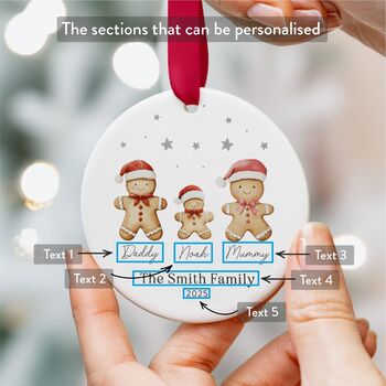 Personalised Family Christmas Ornament Custom Names, 3 of 7