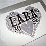 Personalised 30th Birthday Sparkle Card, thumbnail 7 of 8
