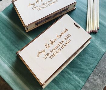 Personalised Matchbox And Extra Long Matches, 2 of 9