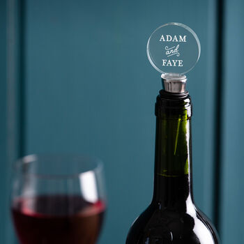Personalised Glass Wine Bottle Stopper, 5 of 8