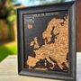 Europe Push Pin Map Europe Cork Board Travel Gift Desk Size, thumbnail 6 of 8