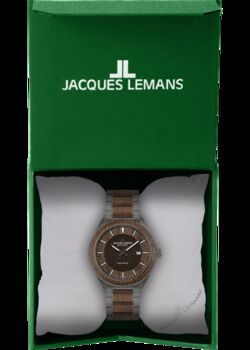 Jacques Lemans Wooden Plated Bracelet Watch, 7 of 12