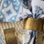 Set Of Six Table Napkin Rings Silver, Antique Gold, thumbnail 7 of 11