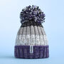 Asexual Colours Fleece Lined Reflective Bobble Hat, thumbnail 1 of 2