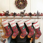 Personalised Tartan Patchwork Christmas Stocking, thumbnail 7 of 8