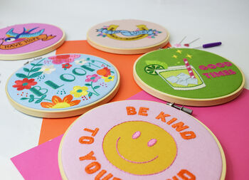 'Good Times' Large Embroidery Craft Kit, 3 of 3