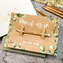 Save The Date Pencil Us In With Kraft Botanical Card, thumbnail 1 of 4