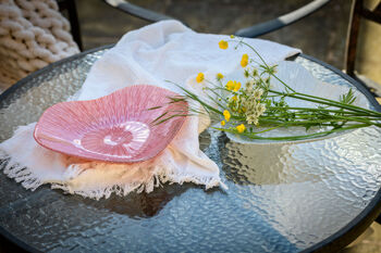 Glass Bowl Heart Design Pink, 2 of 4