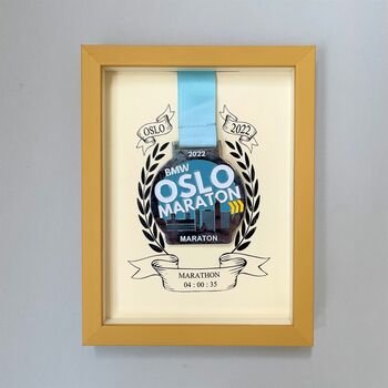 Personalised Marathon Medal Display Colour Frame, 2 of 4