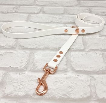 Waterproof Dog Collar And Lead Set White, 3 of 3