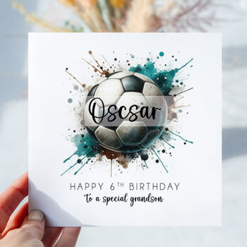 Graffiti Football Birthday Card, 2 of 2