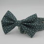 Teal Blue Star Dog Bow Tie, thumbnail 1 of 4