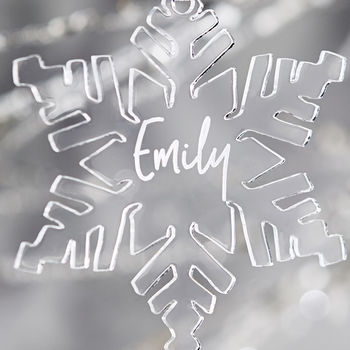 Personalised Snowflake Christmas Decoration, 2 of 2