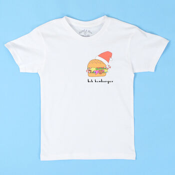 'Bah Hamburger' Kids Christmas T Shirt, 2 of 3
