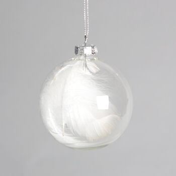 Christmas Feather Bauble Decoration, 2 of 4