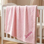 Personalised Blue Honeycomb Baby Blanket, thumbnail 7 of 12